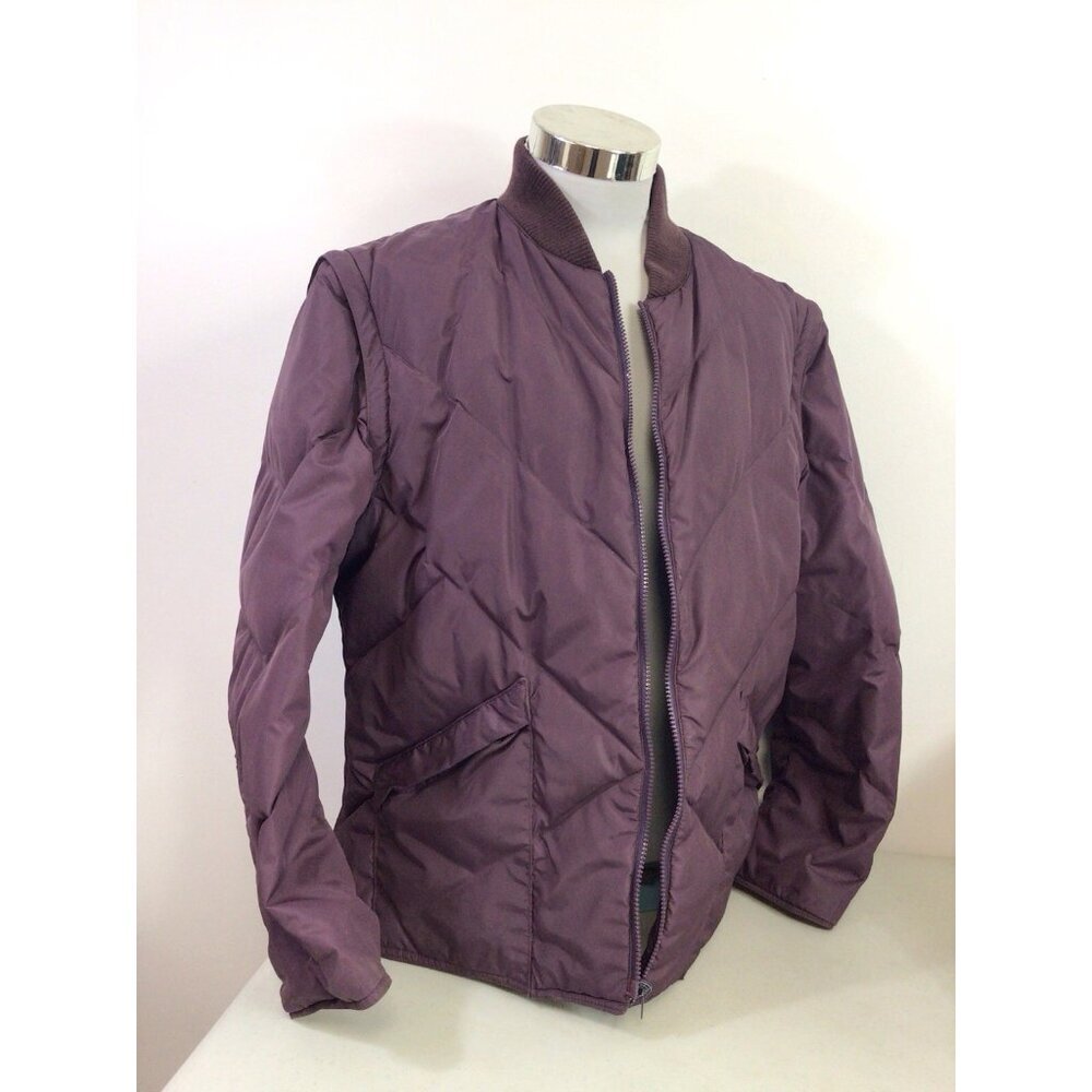 Vintage Sears Retro Down Winter Jacket Puffer Bomber Vest Mens Large